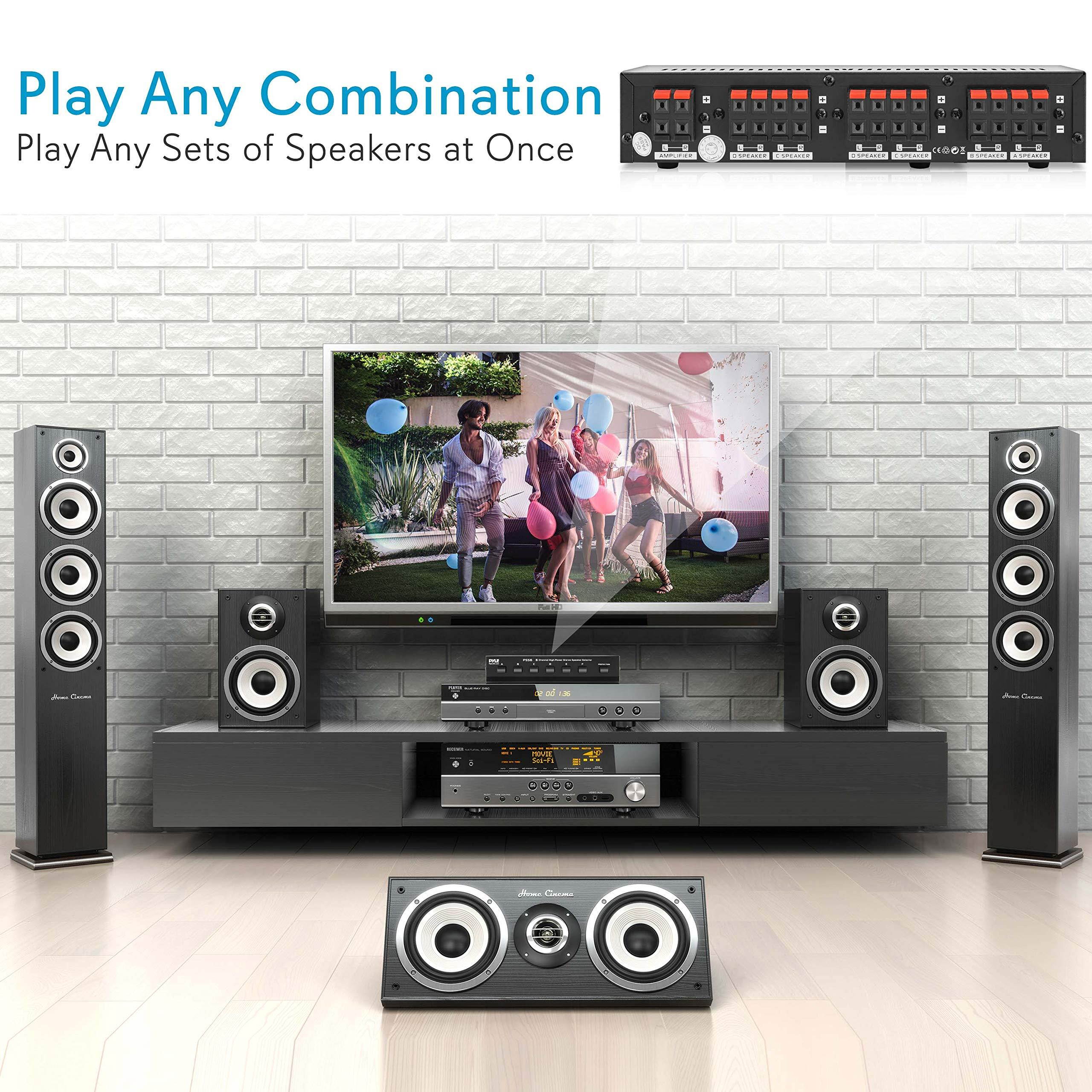 Pyle PSS6 6-Pair High Power Stereo Speaker Selector