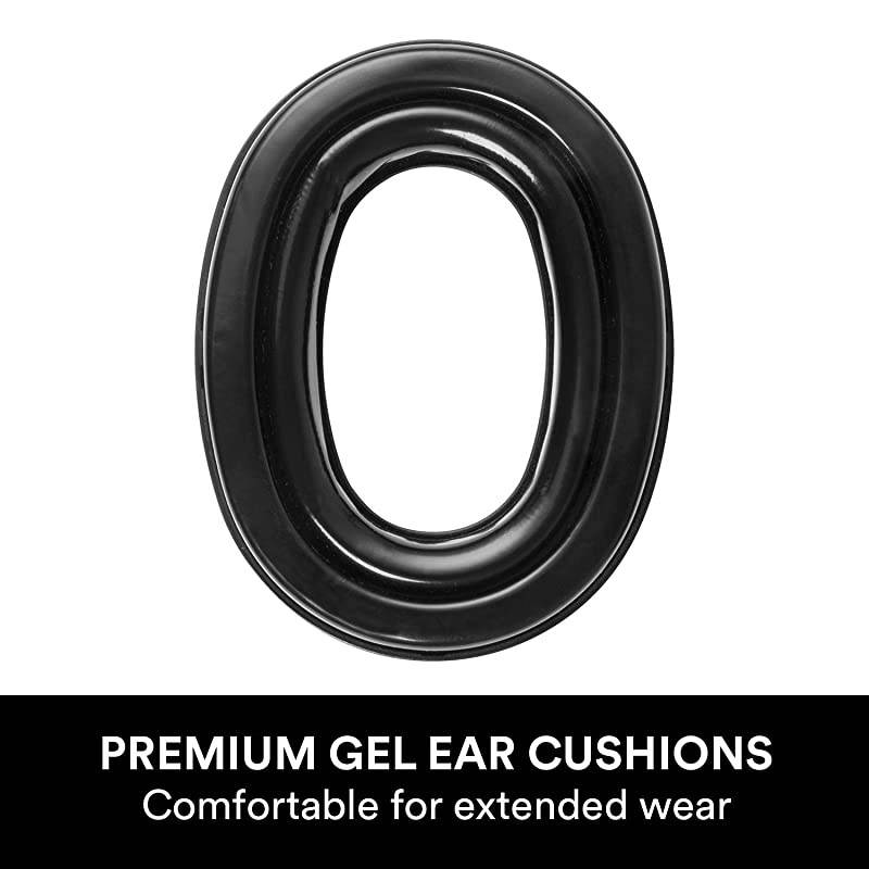 WorkTunes Connect + Comfortable Gel Filled Ear Pads Noise Reduction Bluetooth Hearing Protection NRR 23dB yard work