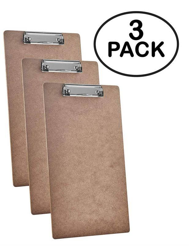 Acrimet Clipboard Legal Size Low Profile Clip (Hardboard) (3 - Pack)