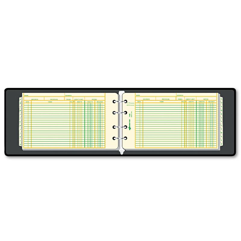 National Four-Ring Ledger Binder Kit 100 Ledger Sheets 8 1/2 x 5 63453