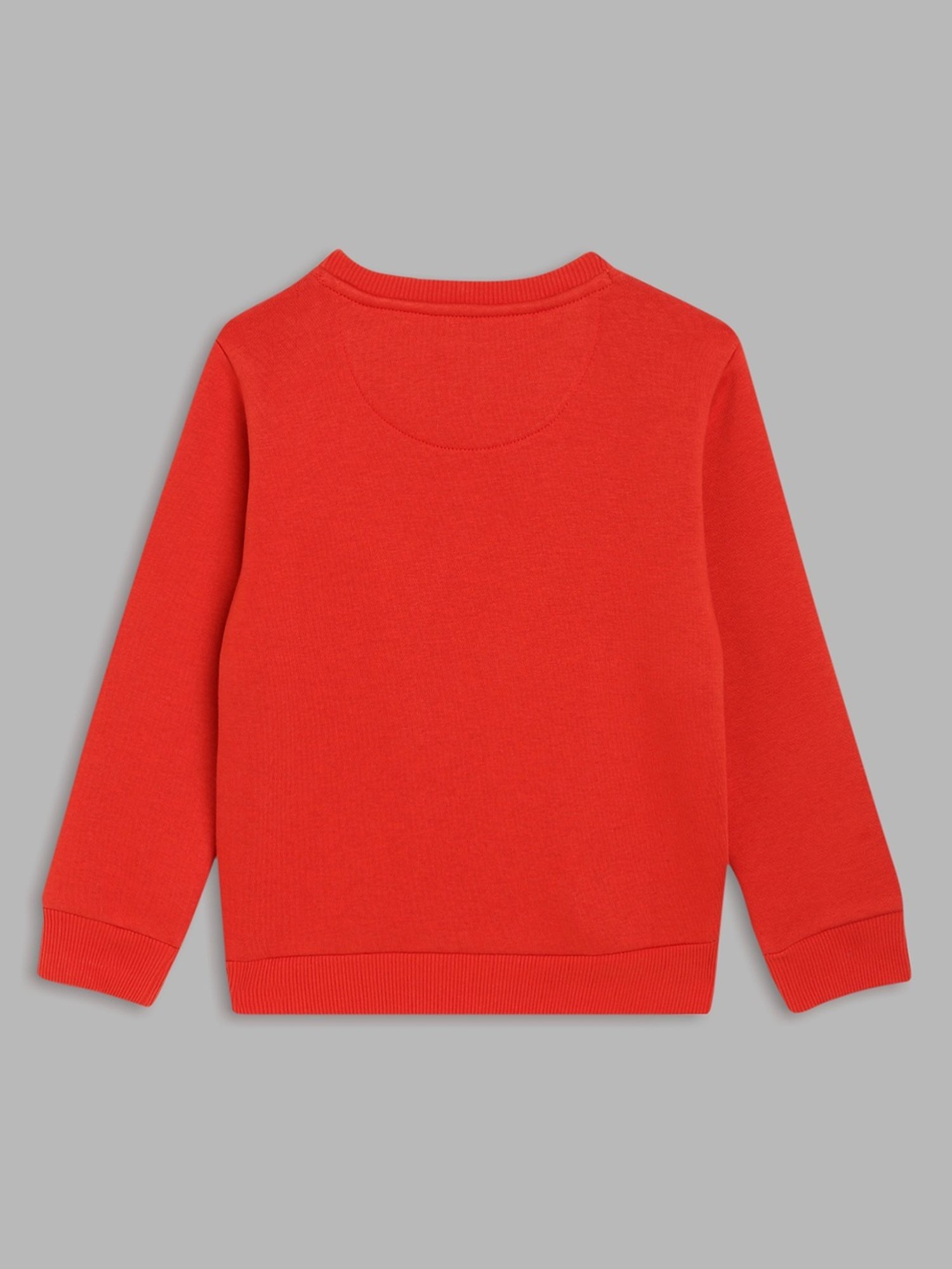Blue Giraffe Kids Red Logo Full Sleeves Sweatshirt