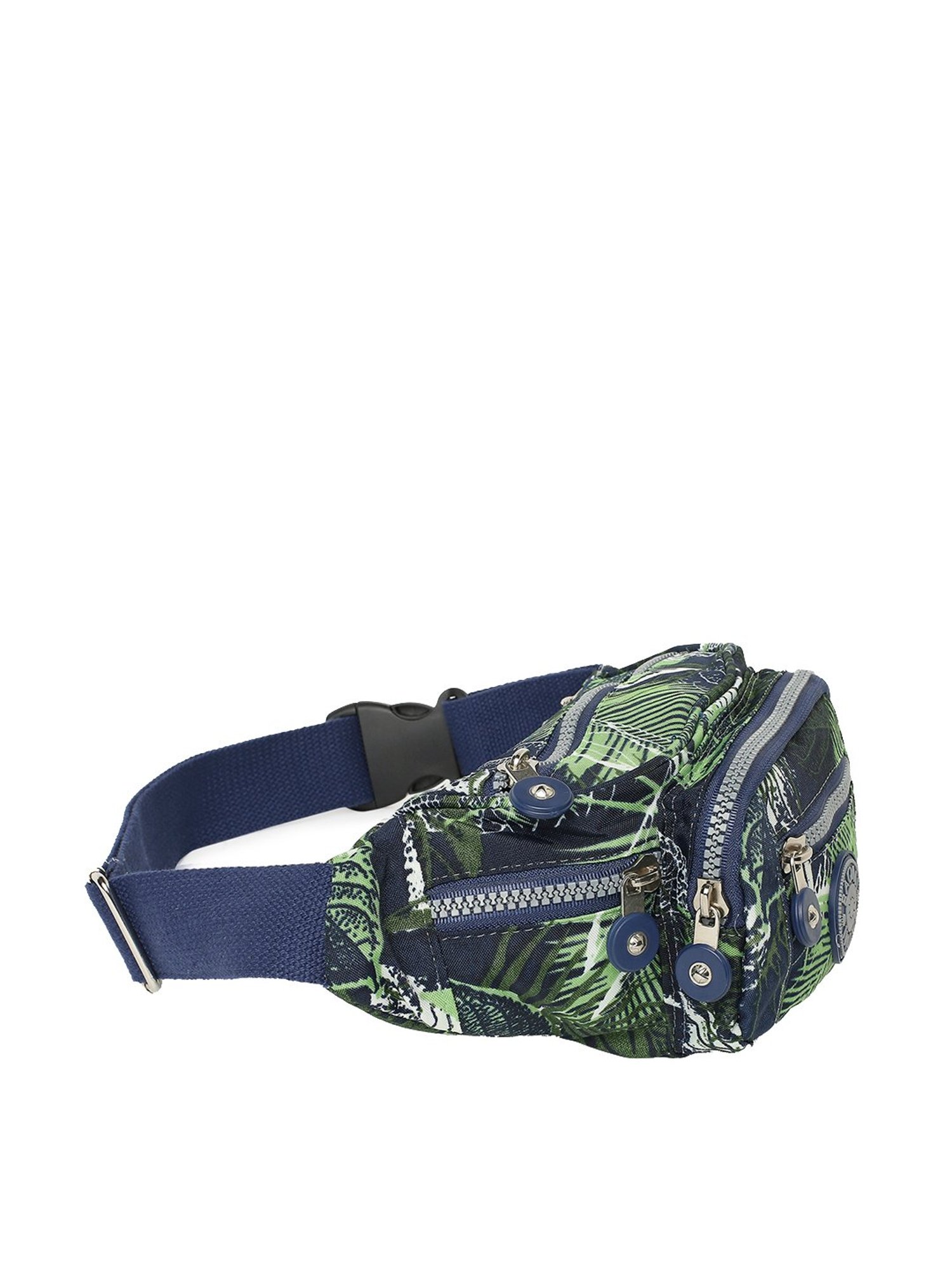 Baomi Blue & Green Printed Waist Pouch