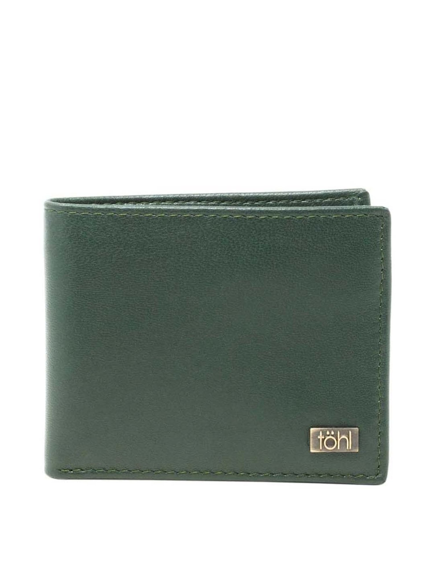 Tohl Green Casual Leather Bi-Fold Wallet with Card Holder for Men