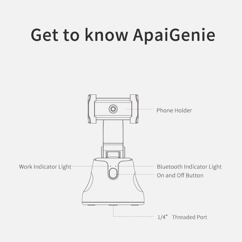 Portable Selfie Auto Tracking Holder 360 Degree Object Tracking Holder Auto Face&Object Tracking Smart Shooting Camera Phone Mount