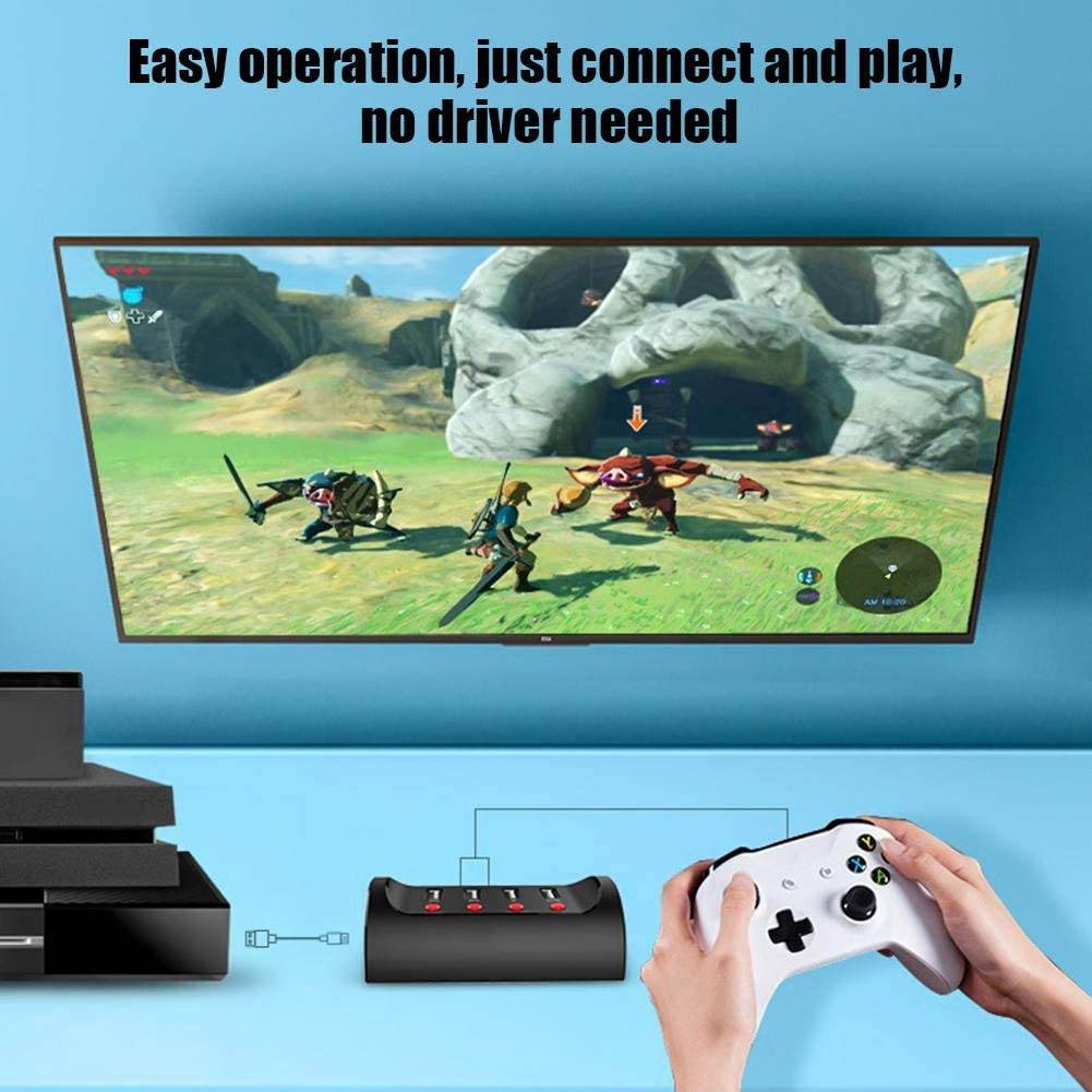 Diyeeni Gamepad Converter for FPS Games,Turbo/AUTO/Setting/Keyboard/Mouse Converter for PS4/X Box ONE/Switch,Game Converter Adapter,Easy Operation
