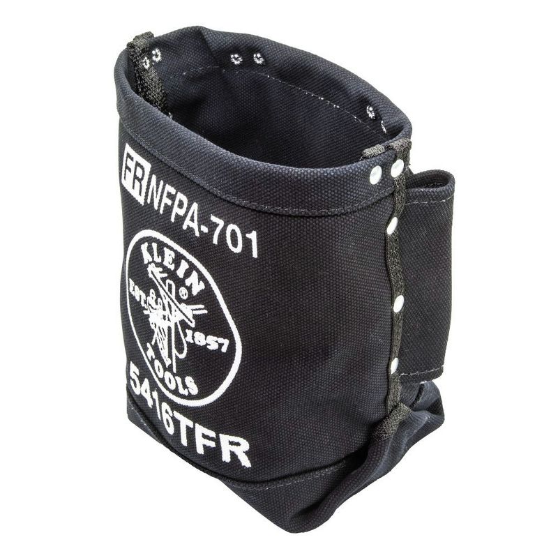 Klein Tools 5416TFR 5 in. x 10 in. x 9 in. Flame Resistant Canvas Tool Bag - Black