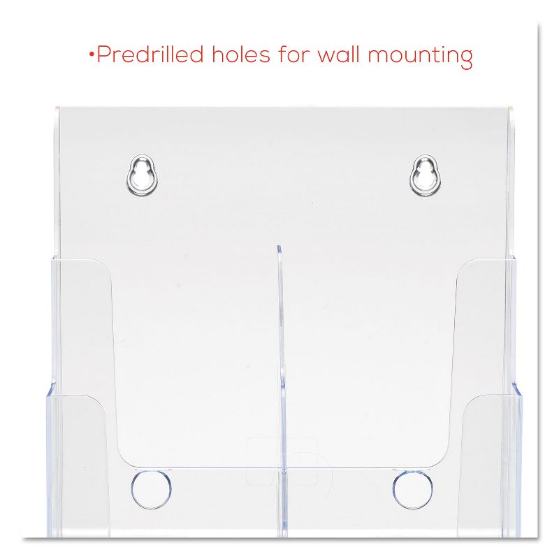 Deflecto Multi Compartment DocuHolder Six Compartments 9 5/8w x 6 1/4d x 12 5/8h Clear 77401