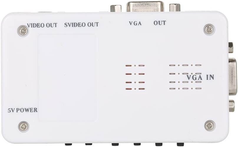 Docooler VGA to RCA S-Video Adapter PC Laptop to TV Video Converter Composite Switch Box