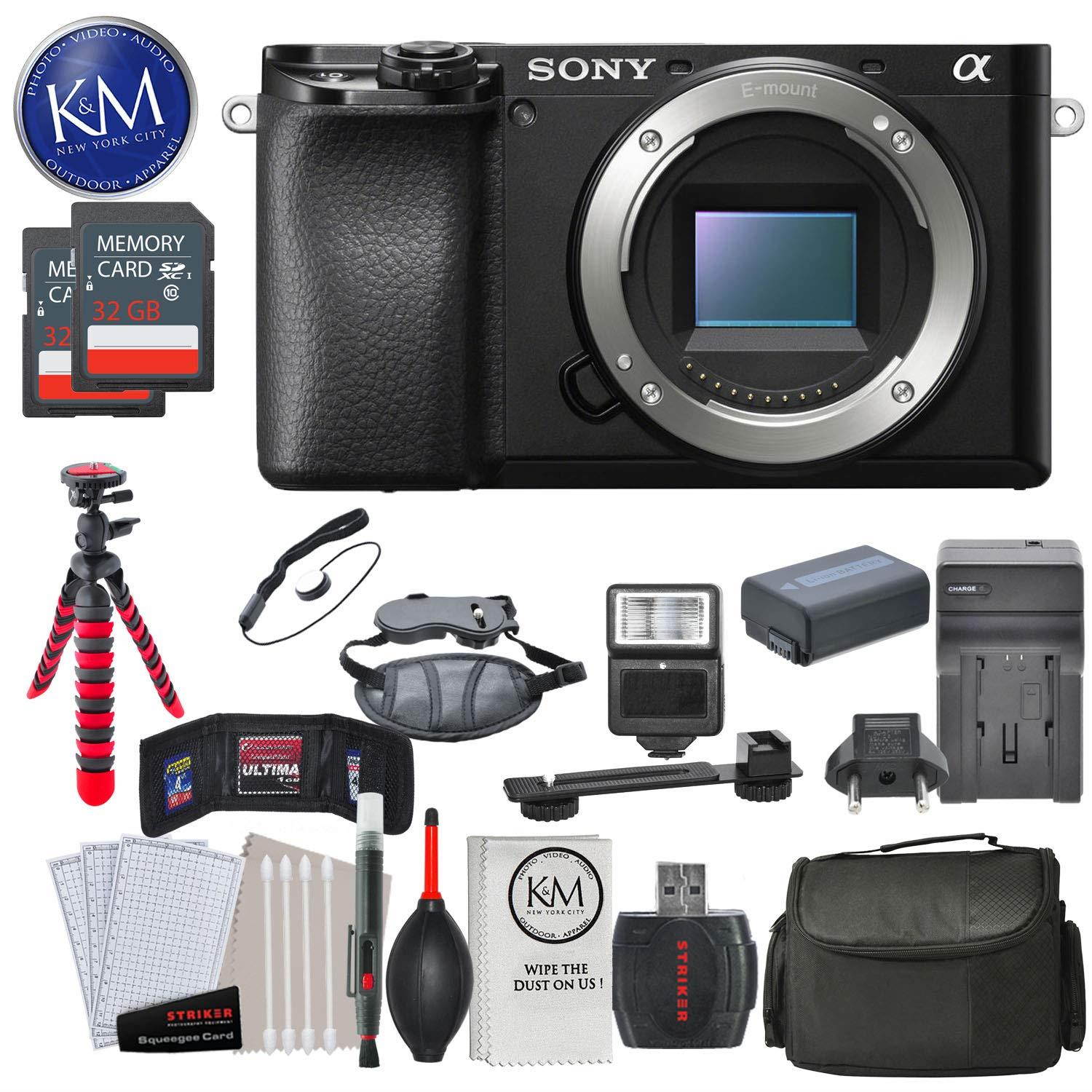 Sony Alpha a6100 Mirrorless Digital Camera (Body Only) and Striker Deluxe Bundle with 12? Tripod