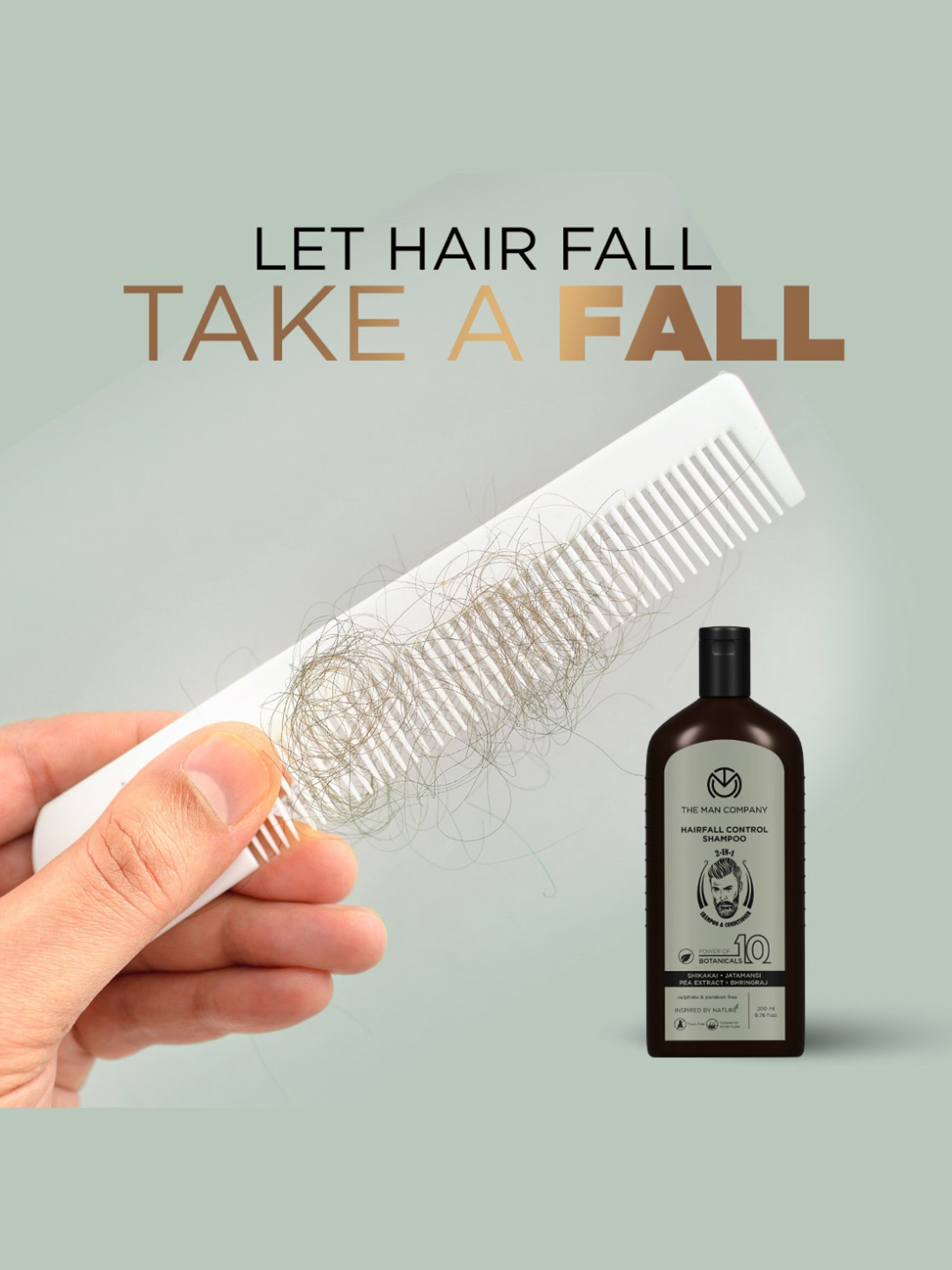 The Man Company Hairfall Control Shampoo 2-in-1 Shampoo & Conditioner - 200 ml