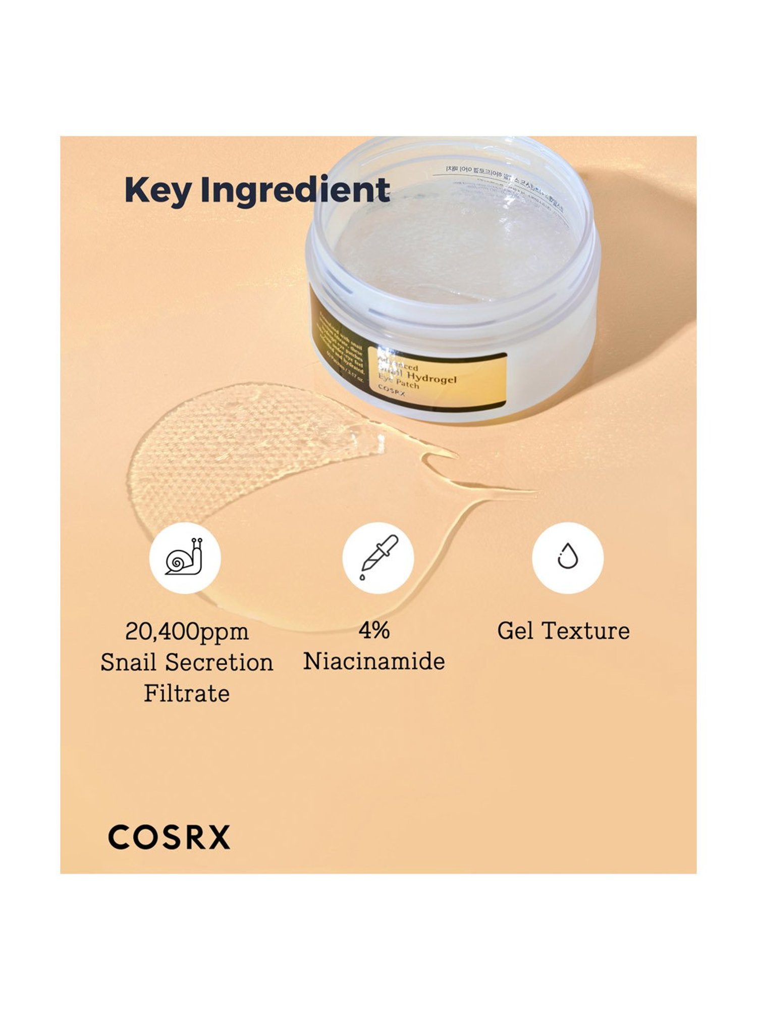 Cosrx Advanced Snail Hydrogel Eye Patch - 60 Patches