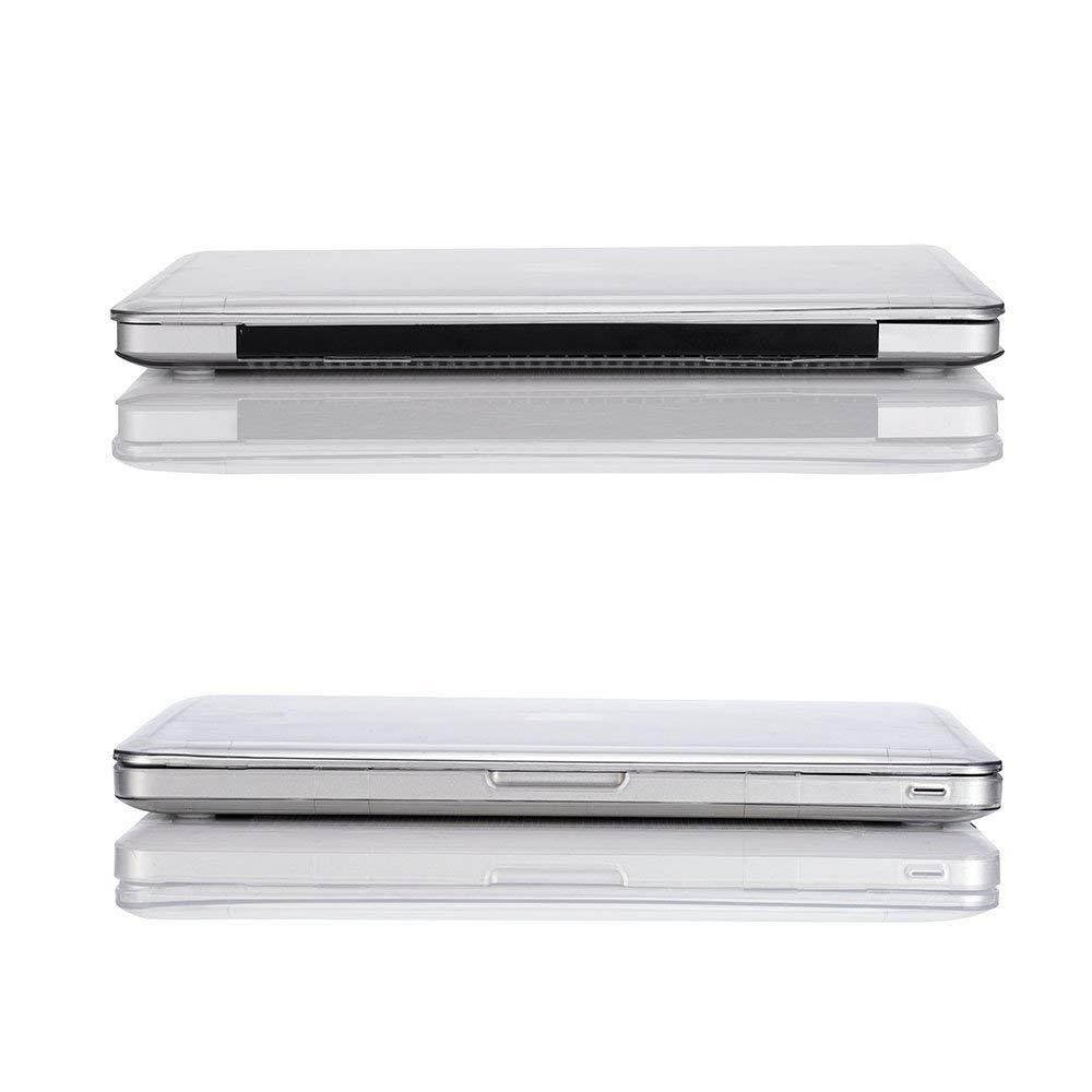 MacBook Pro 15 Case 2011/2010/2009 Release A1286, Ruban Hard Case Shell Cover and Keyboard Skin Cover for Apple MacBook Pro 15 Inch with CD-ROM - Crystal Clear