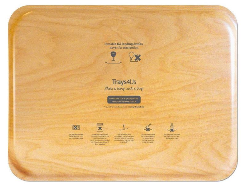 Trays4Us Miami to Key West Aviation Chart Birch Wood Veneer 16x12 inches (Large) TV/Serving Map Tray - 100+ Different Designs