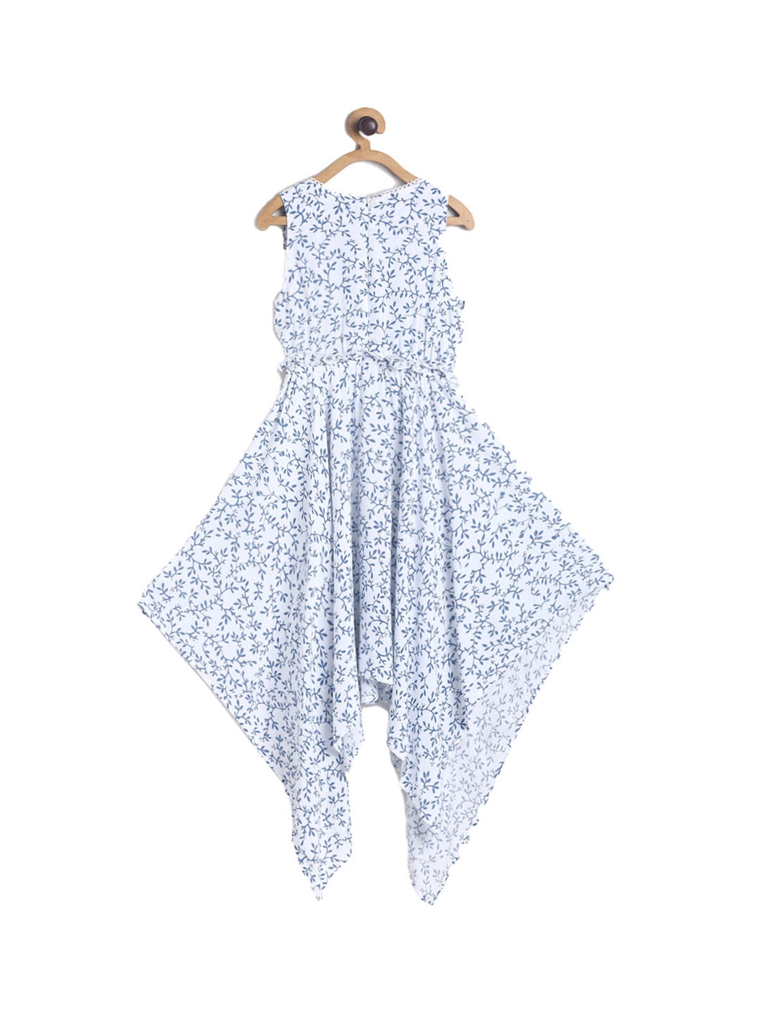 Tales & Stories Kids White Printed Dress