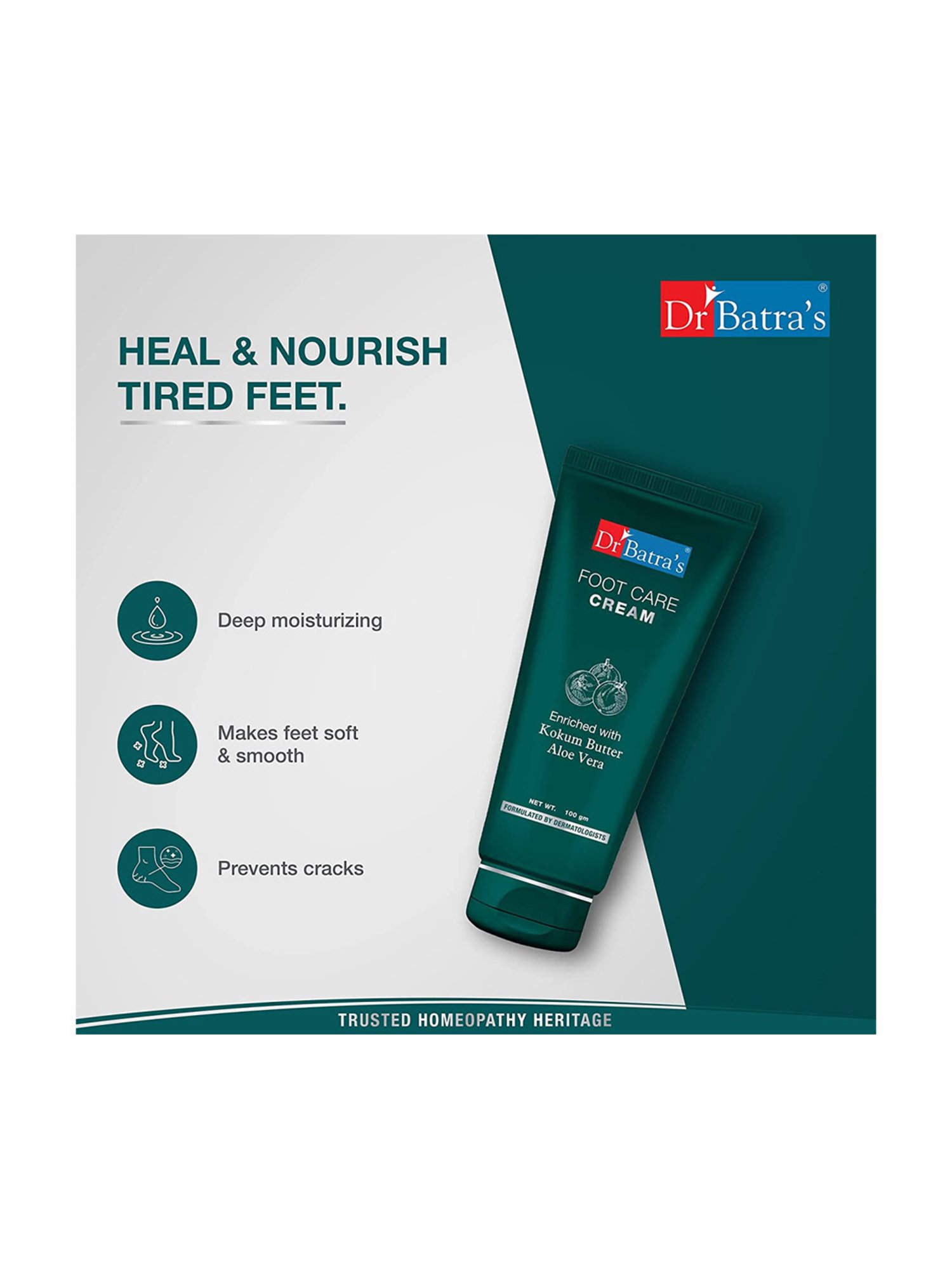Dr. Batra's Natural Moisturising Lotion, Deo & Foot Care Cream
