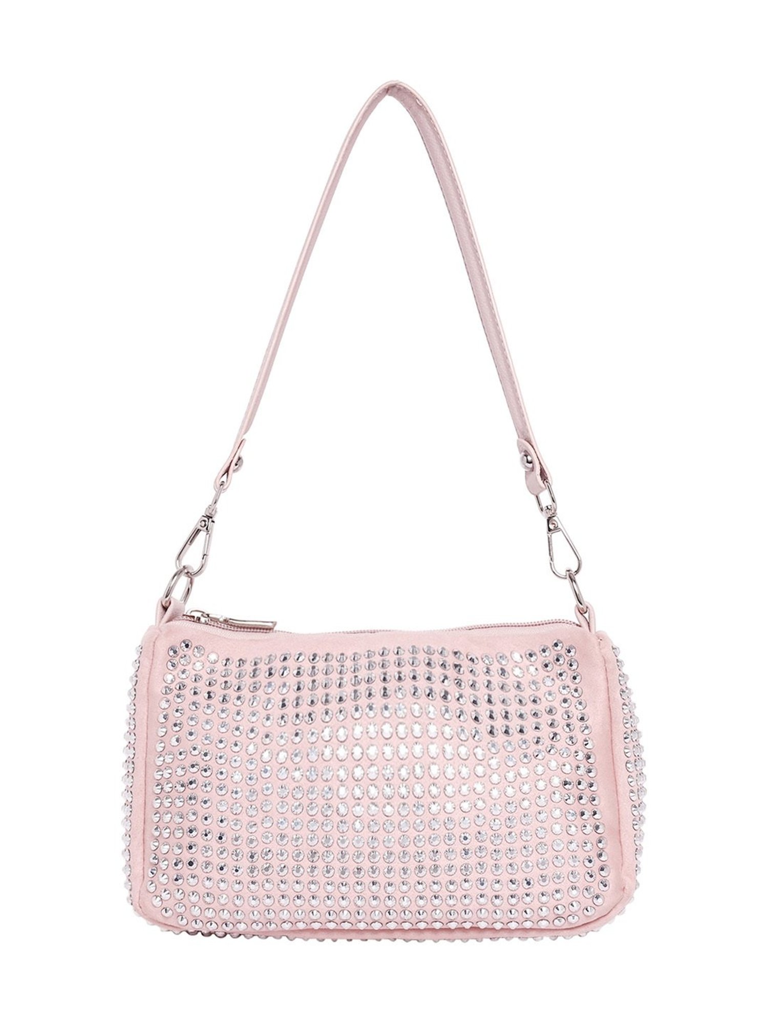 Lino Perros Soft Pink Studded Medium Shoulder Bag