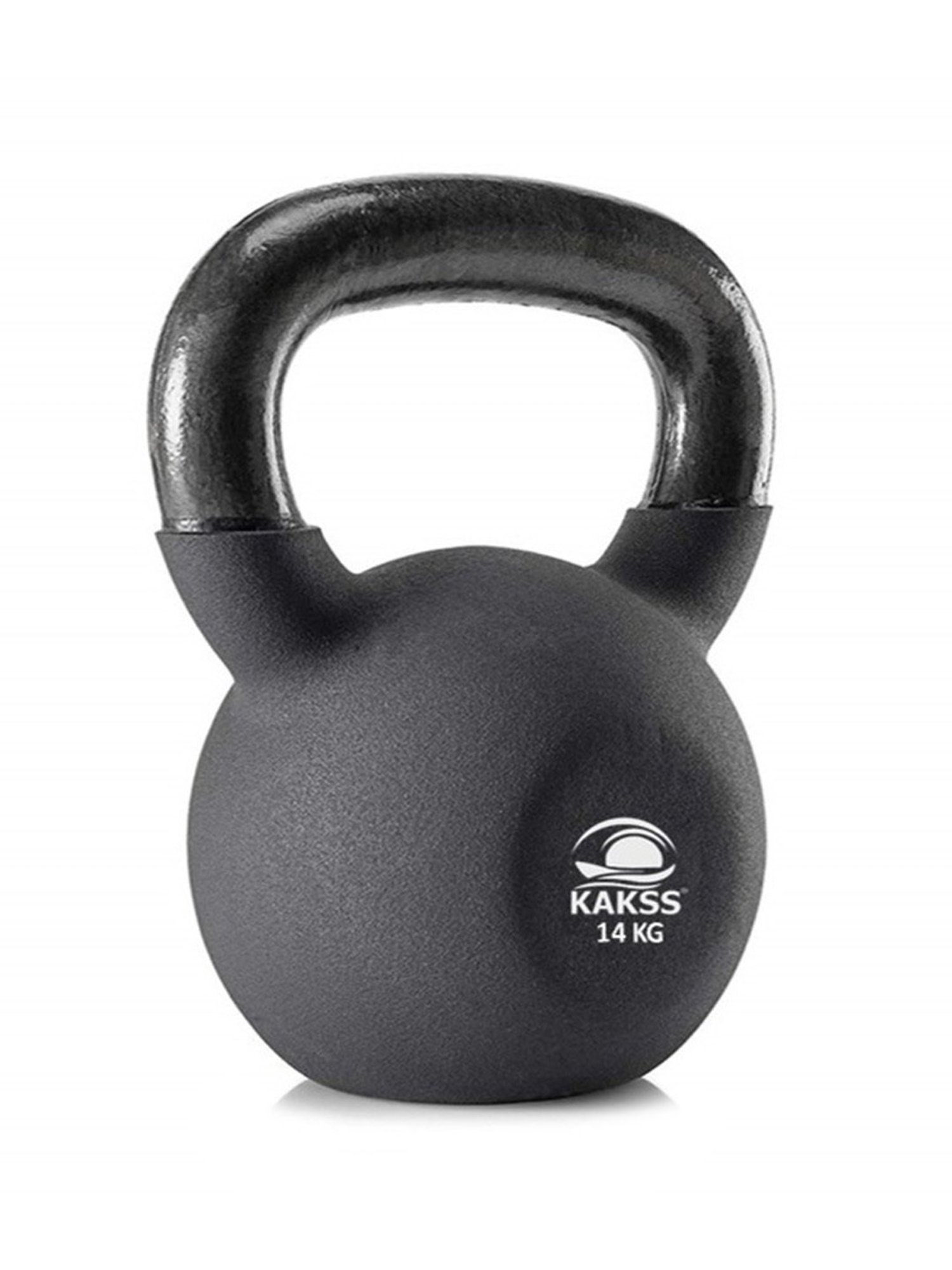 KAKSS Vinyl Half Coating Kettlebells (Black) Size - 14KG