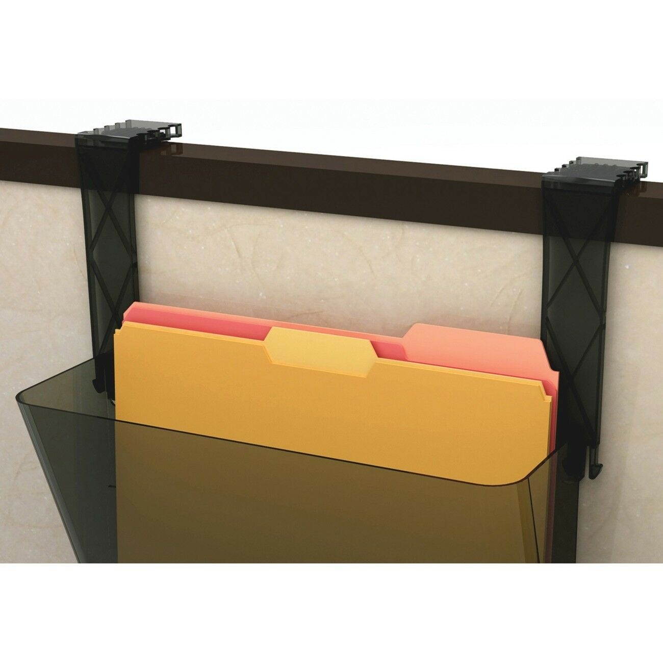 Deflect-o Plastic Partition Brackets Break Resistant-black - 0.5" Width X 3"