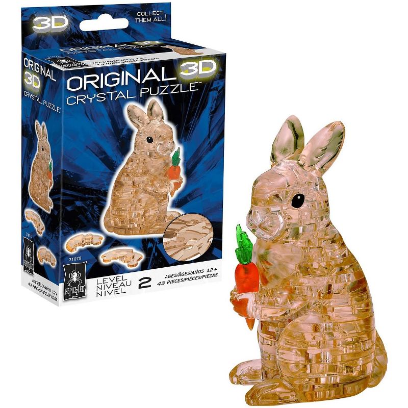 University Games Rabbit 43 Piece 3D Crystal Jigsaw Puzzle