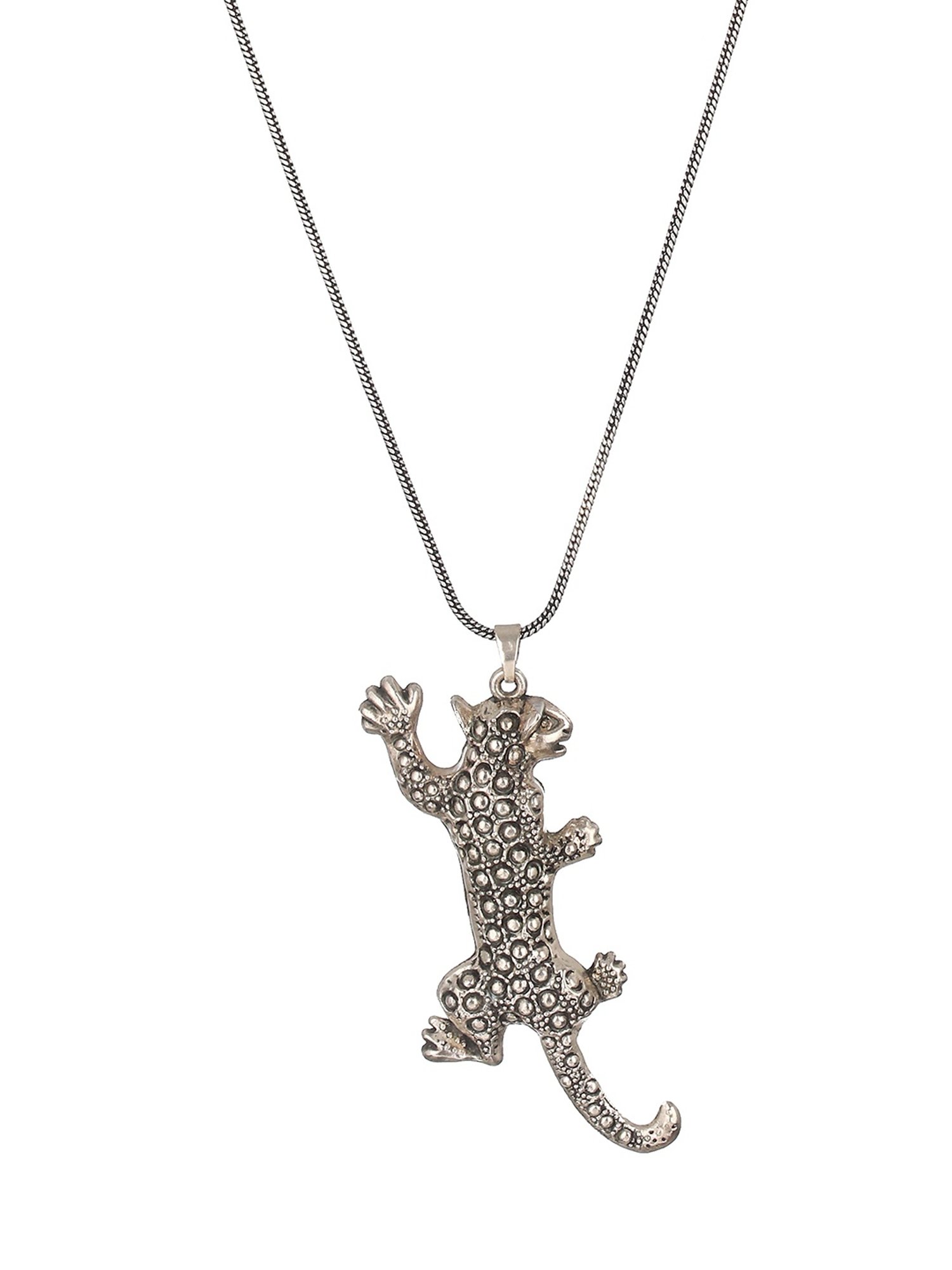 Bold by Priyaasi Leopard Black Casual Pendant With Chain for Men