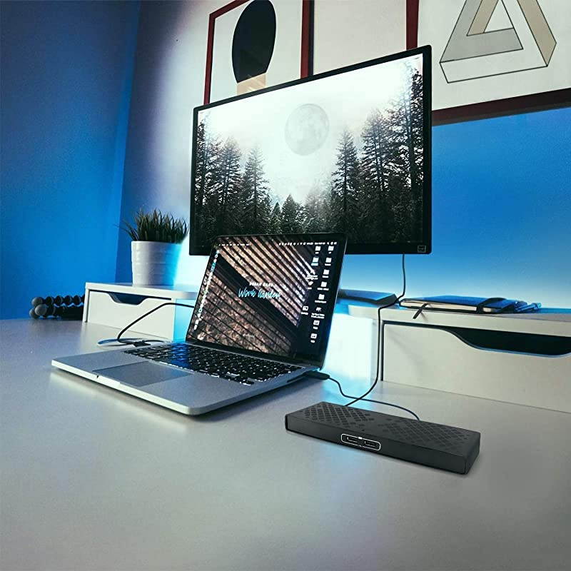 Dual Display USB C Docking Station w 70W Power Delivery Ports HDMI DisplayPort 6X USB Gigabit Ethernet AudioMic for Mac amp Windows OS