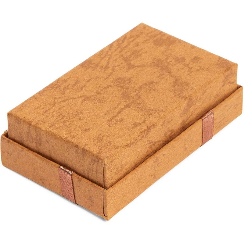 16 Pack Brown Jewelry Gift Boxes with Lids and Ribbon Bows for Display Rings, Earrings, Necklaces and Bracelets