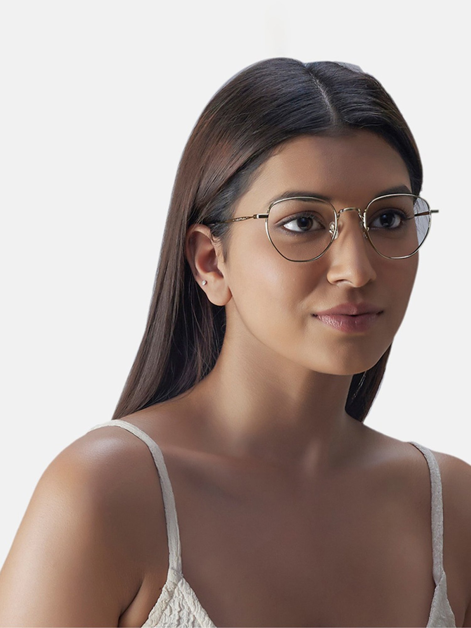 Shisen Fox Fuji Dark Gold Round Unisex Blue Filter Computer Lenses -50 mm