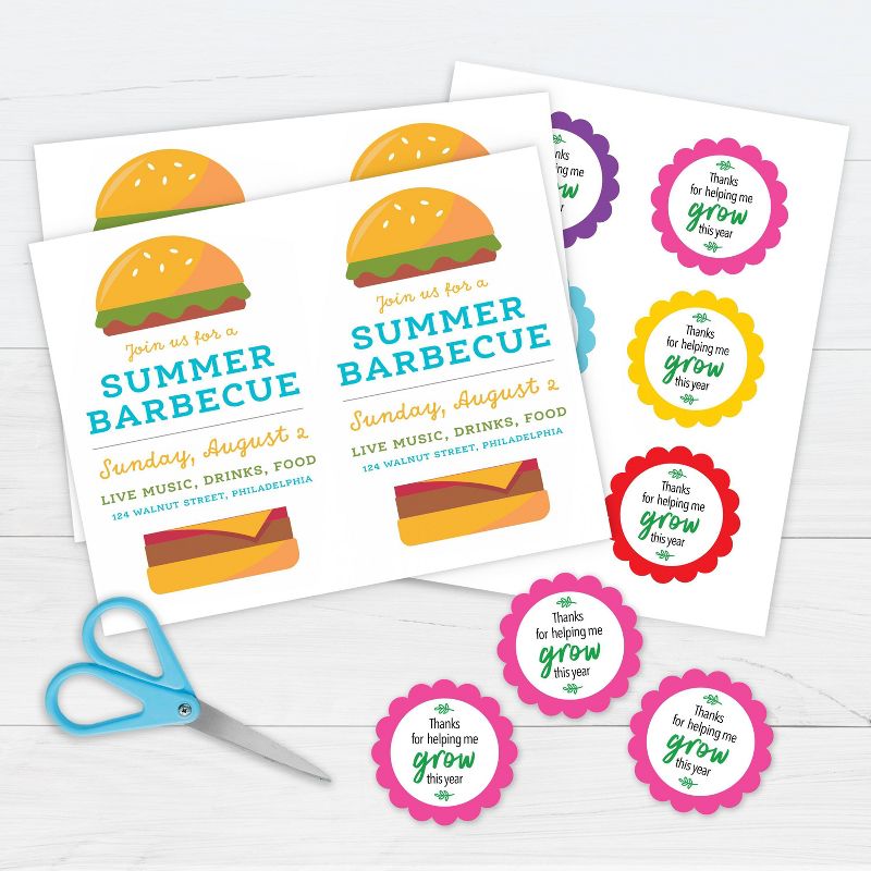 5pk 100 Sheets/Pack 67lb Cardstock 8.5"x11" White  - PrintWorks