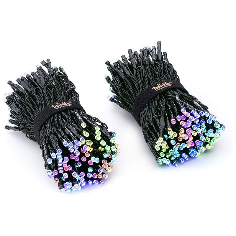 Twinkly 105 Feet 400 LED RGB Multicolor Bluetooth Enabled Decorative String Lights Bundle with USB-Powered Light Effects Music Player Dongle