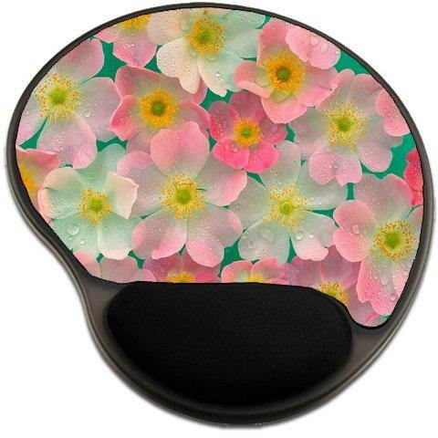 Japanese Flowers Mousepad Base with Wrist Support Mouse Pad Great Gift Idea