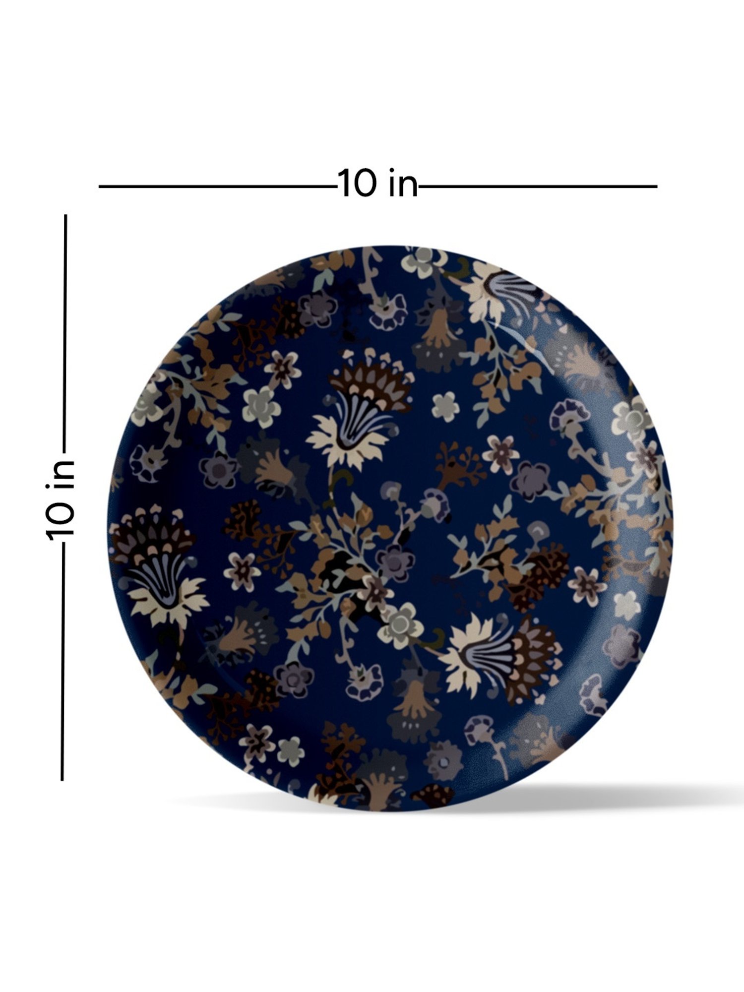 Nestroots Classic Floral Multicolor Porcelain Wall Plate