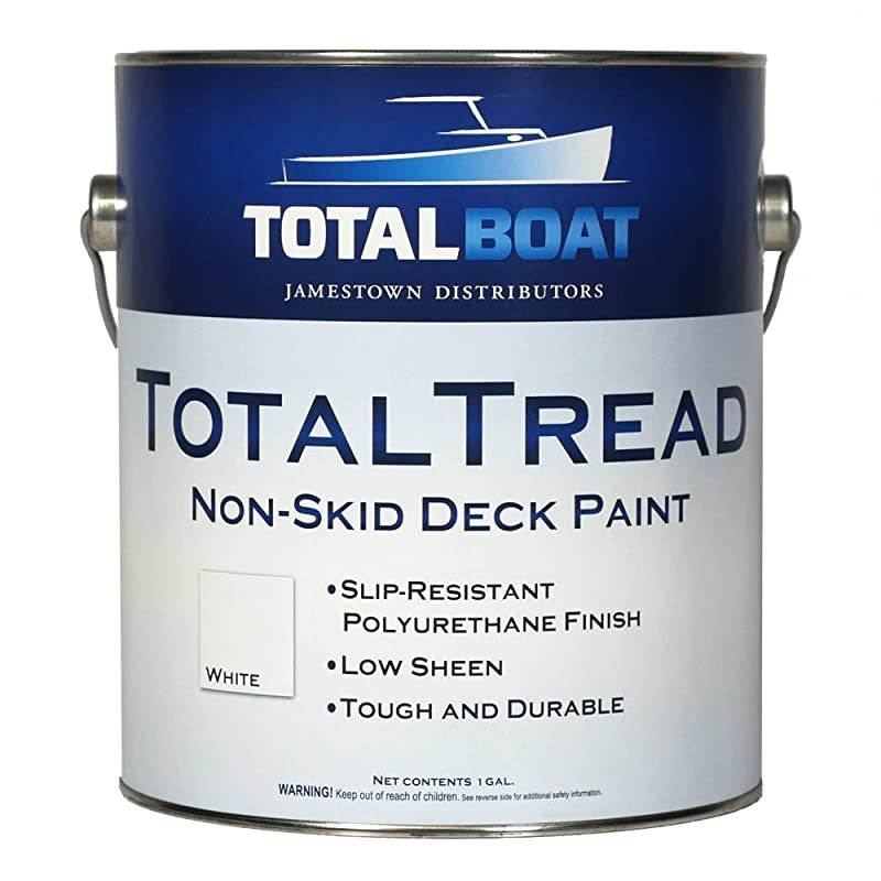 TotalTread NonSkid Deck Paint MarineGrade AntiSlip Traction Coating for Boats Wood Fiberglass Aluminum and Metals Beige Gallon