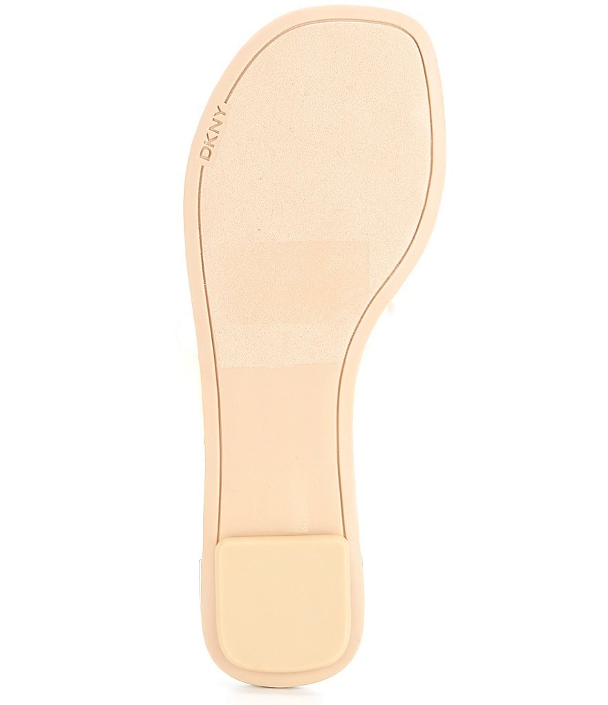 DKNY Halcott Opaque Vinyl Logo Flat Thong Sandals