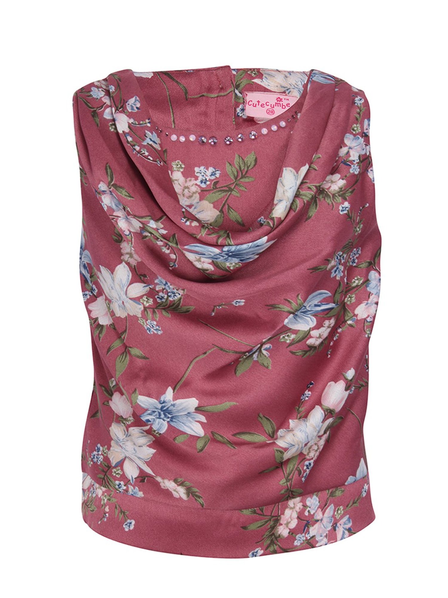 Cutecumber Kids Pink Floral Print Top