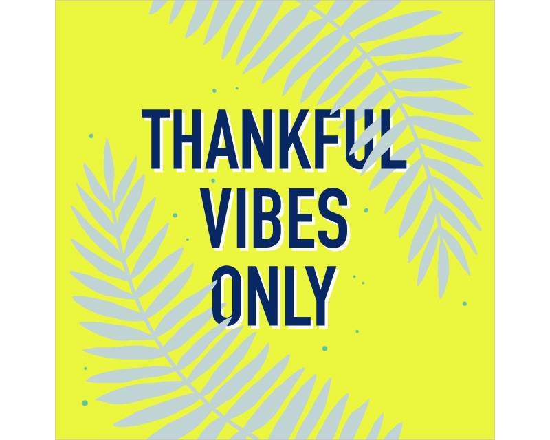 "Thankfull Vibes Only "Greeting Card