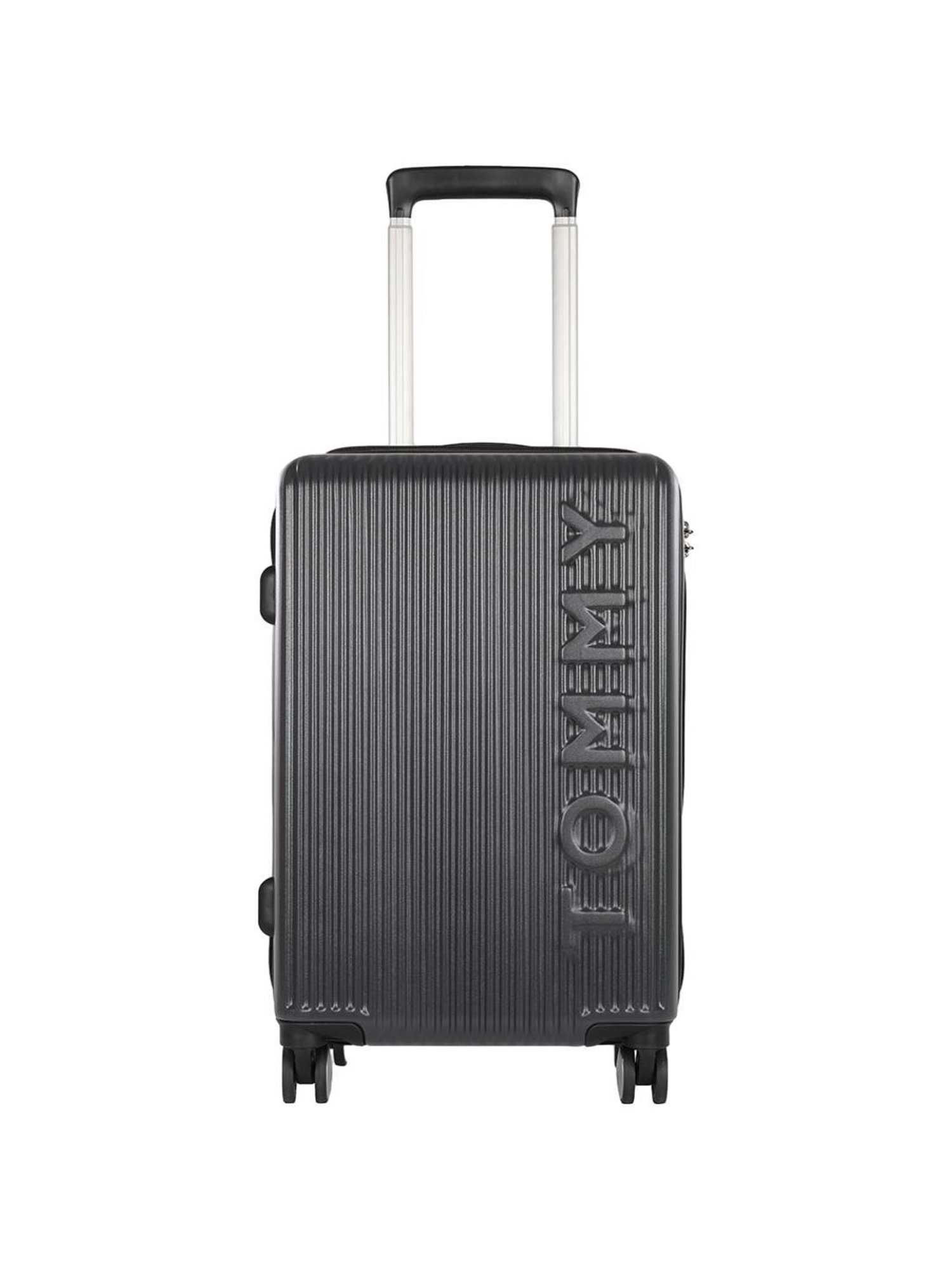 Tommy Hilfiger Empire Grey Textured Hard Cabin Trolley Bag - 35 cm