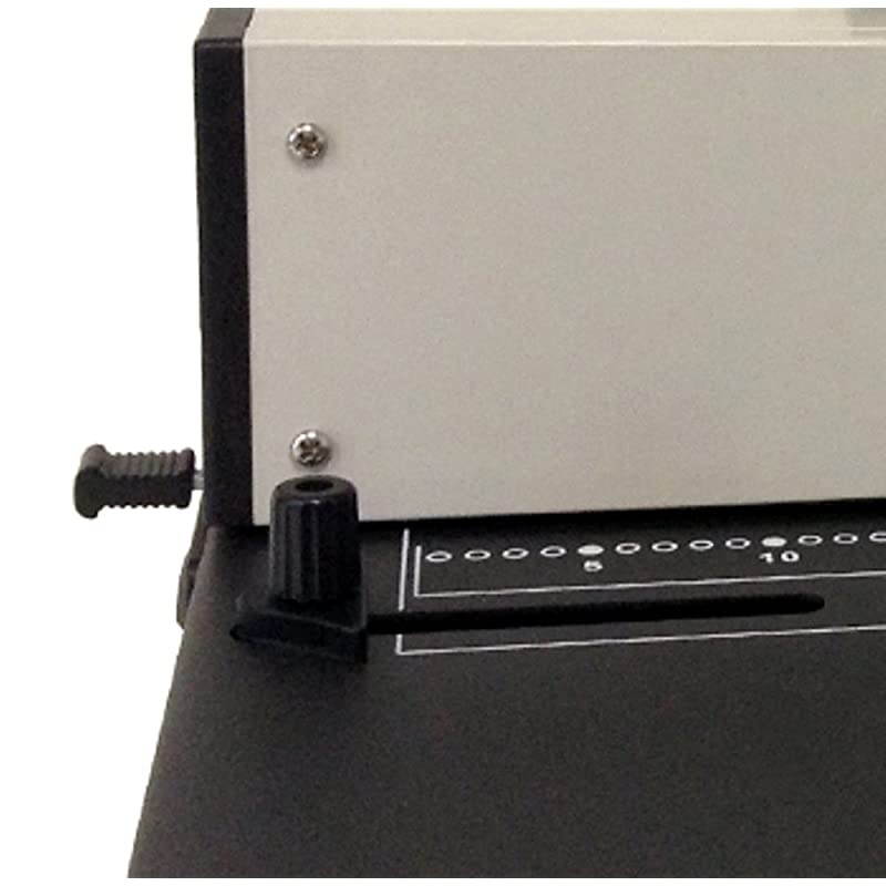 TPC-4600 Coil Punch & Bind Machine, 4:1 Pitch, 15 sheets of 20lb paper up to A4 size max. punching capacity, 45 mm max. binding capacity, 46 hole punch with extension pin for longer sheets