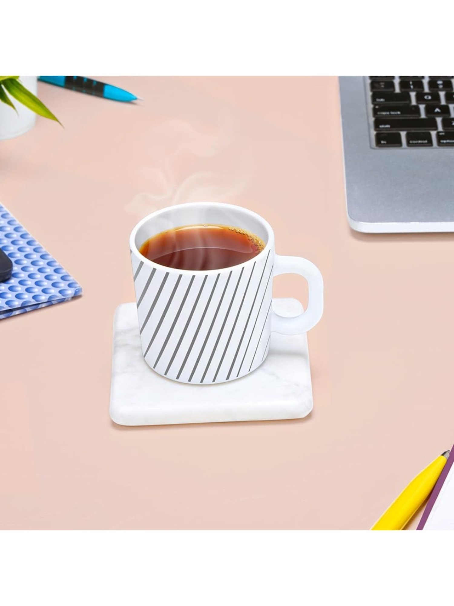 Larah by Borosil Multicolor Ceramic Tea & Coffee Mug - Set of 12 180ml