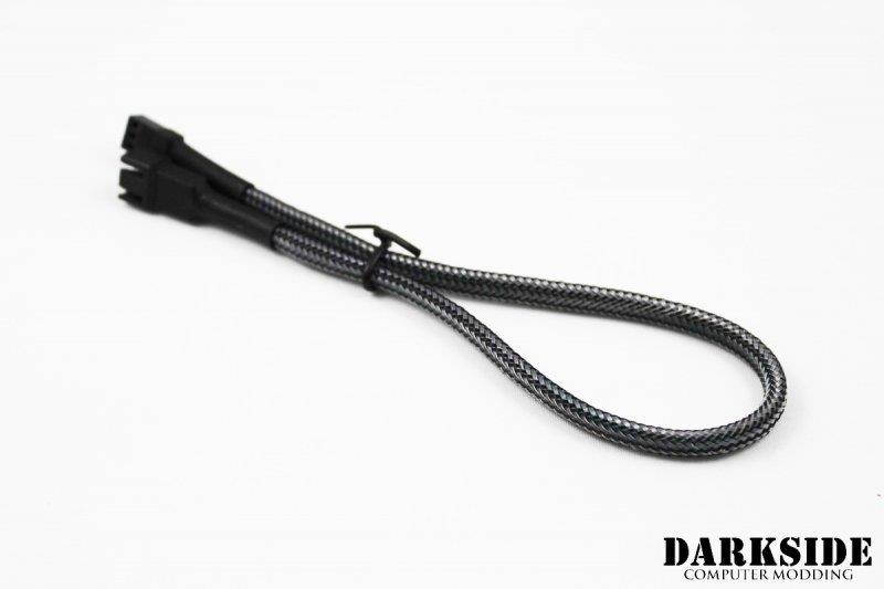 Darkside 3-Pin 30cm (12") M/F Fan Sleeved Cable - Graphite Metallic (DS-0241)
