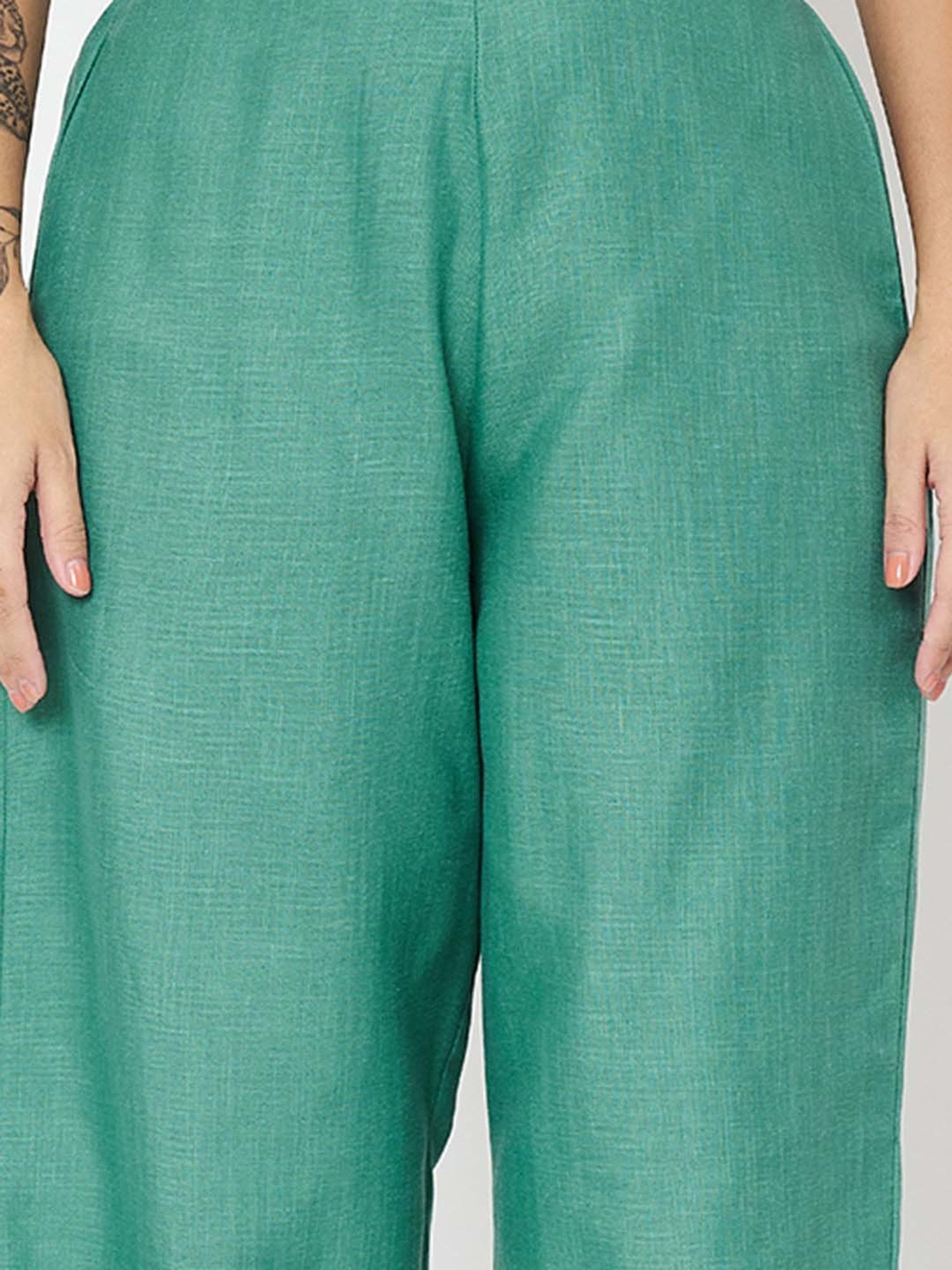9rasa Green Shirt With Pant Set