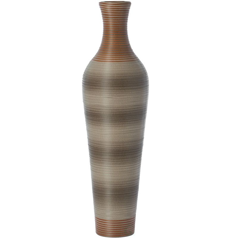 Uniquewise 39 Inch Tall Standing Artificial Rattan Floor Vase for Home Decor