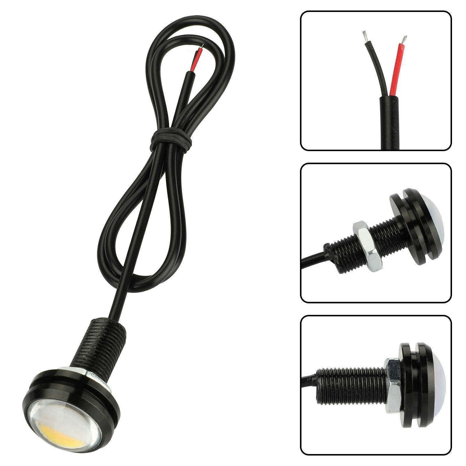 4x LED Amber Grille Mark Lights Kit for Chevy Ford Pickup Truck Raptor SVT Style