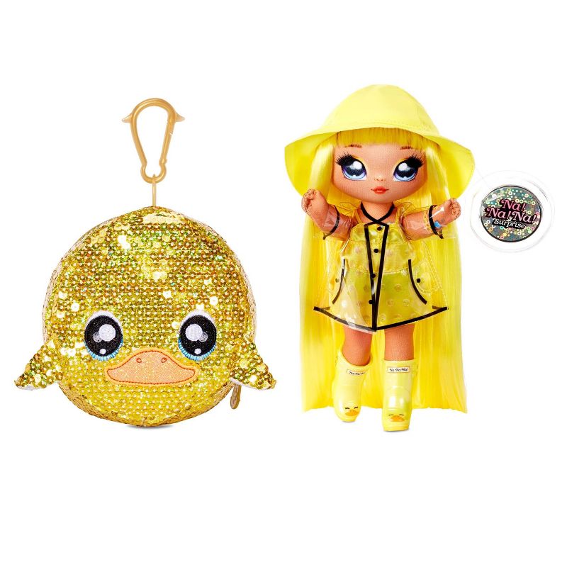 Na! Na! Na! Surprise 2-in-1 Fashion Doll and Sparkly Sequined Purse Sparkle Series – Daria Duckie 7.5" Raincoat Doll