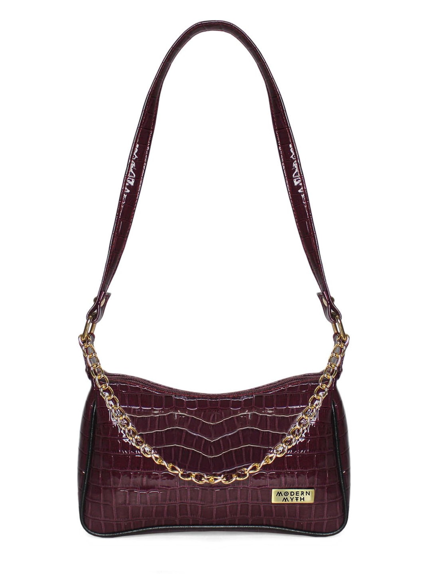 Modern Myth Purple Textured Medium Shoulder Bag