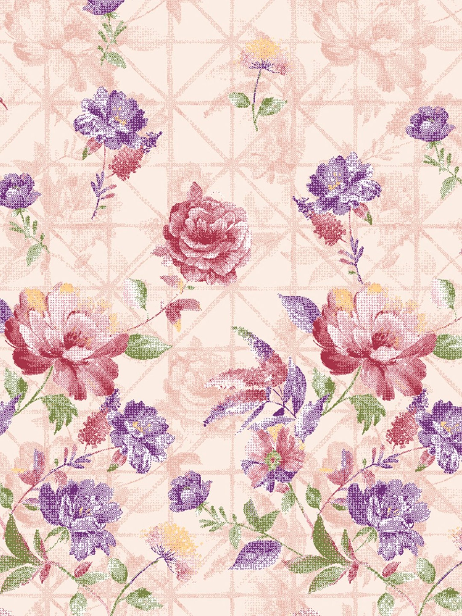 Spaces Printed Orange 144 TC Cotton Double Bedsheet with 2 Pillow Covers