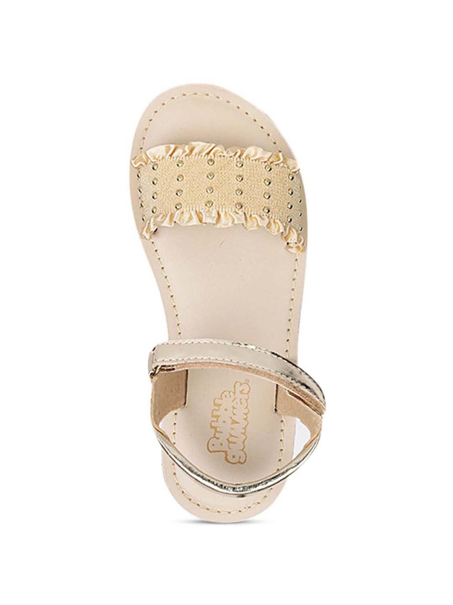 Bubblegummers by Bata Kids Beige Ankle Strap Sandals