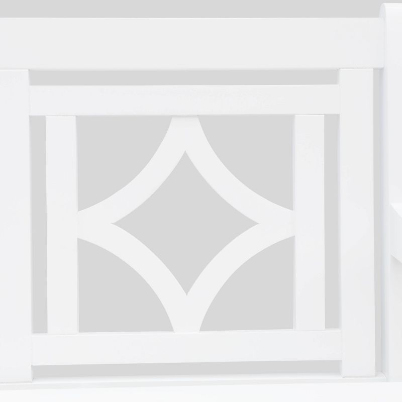 Bradley 3pc Rectangle Wood Outdoor Patio Dining Set - White - Vifah