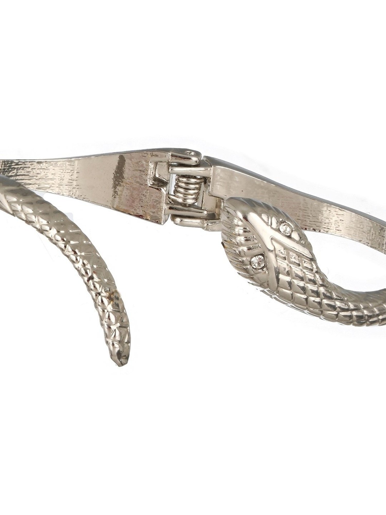 Prita by Priyaasi Studded Snake Silver-Plated Bracelet