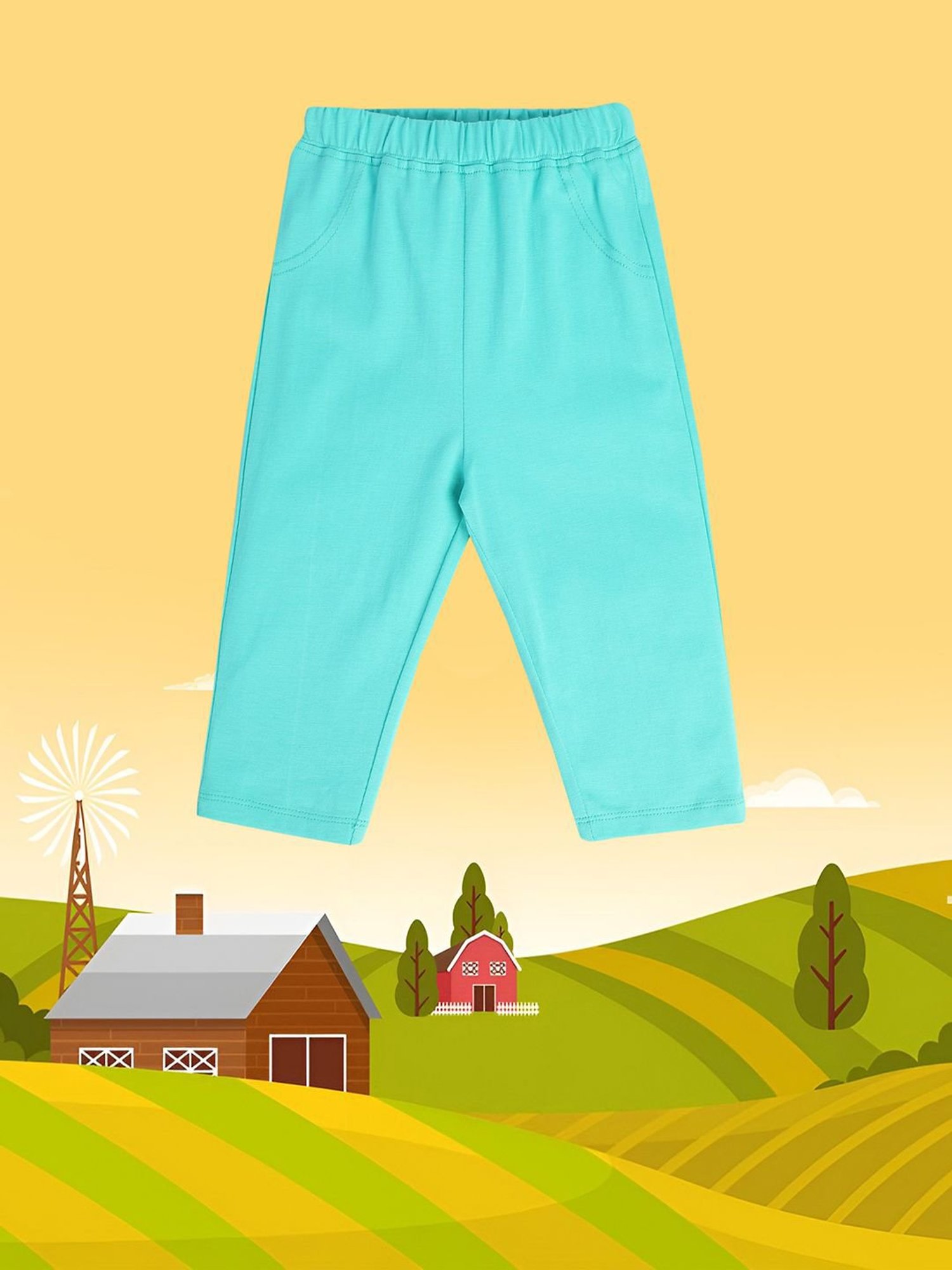 Ed-a-Mamma Baby Multicolor Solid Joggers (Pack Of 3)