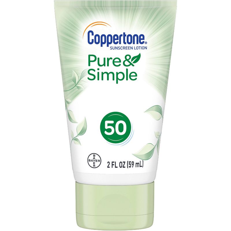 Coppertone Pure and Simple Botanicals Faces Sunscreen Lotion- SPF 50 - 2oz